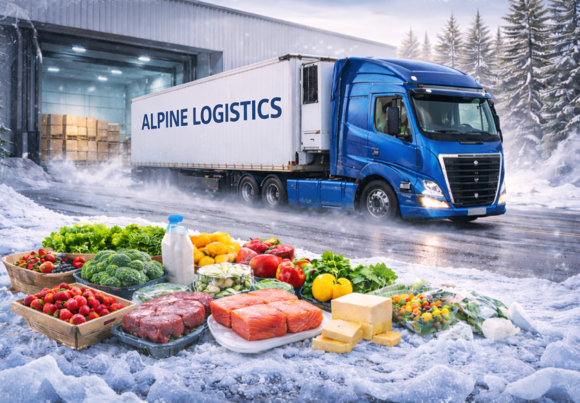 alpine logistics truck services FTL LTL HOOKS FRESH FROZEN TRANSPORT EUROPE
